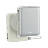 พาวเวอร์แบงค์ FOX Mini 3-in-1 Built-in USB-C & Lightning Cables UP2001 Silver (CCC)