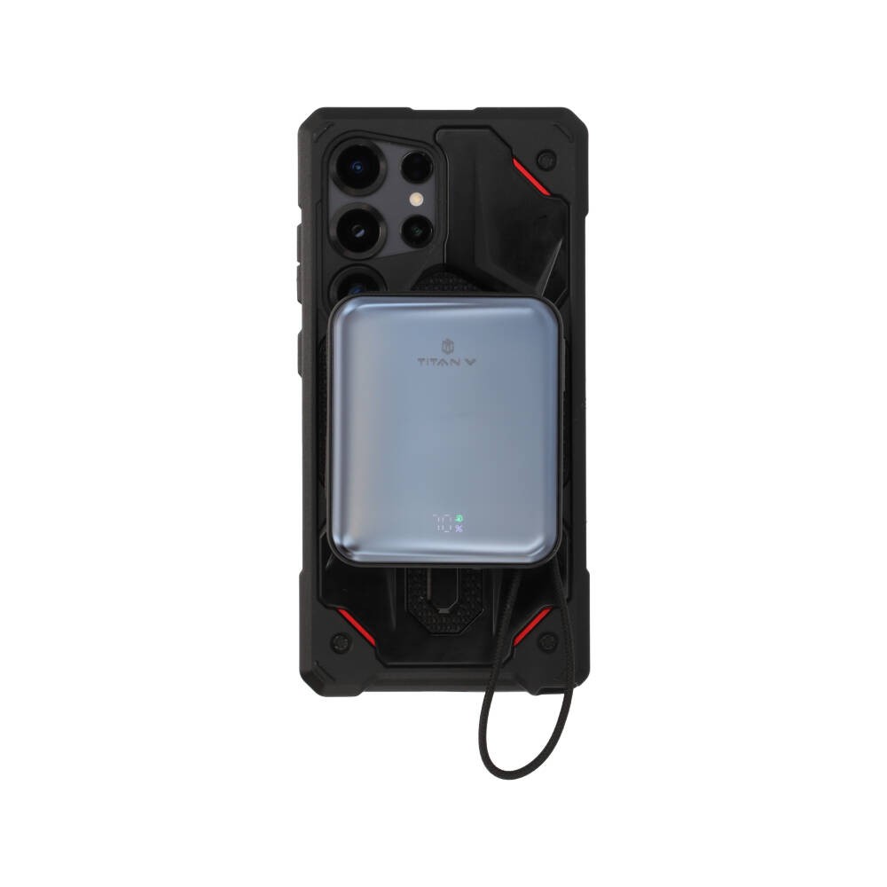 พาวเวอร์แบงค์ TITANV CubeMag 10000 mAh with built-in Cables 45W Wireless Qi2.2 25W Black (CCC)
