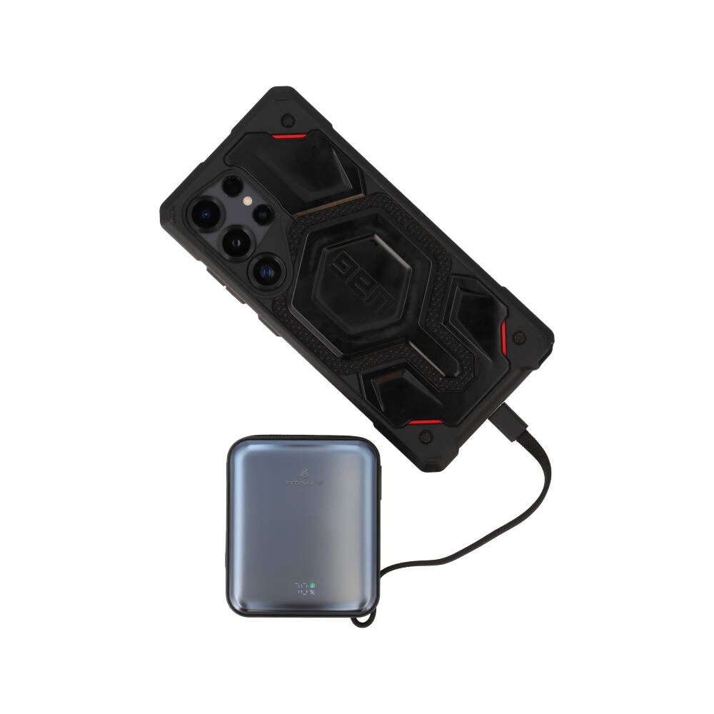 พาวเวอร์แบงค์ TITANV CubeMag 10000 mAh with built-in Cables 45W Wireless Qi2.2 25W Black (CCC)