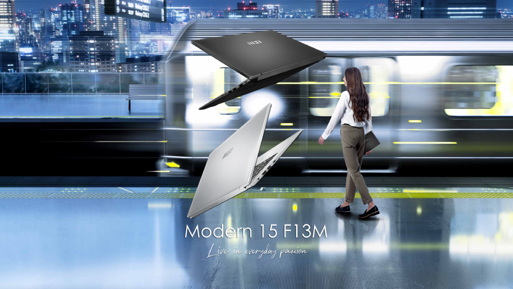 MSI Modern 15 F13MG Platinum Gray