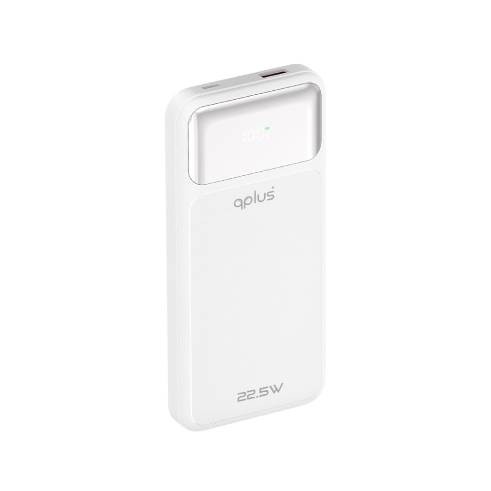 พาวเวอร์แบงค์ QPLUS 10000 mAh Built-In Cable USB-C/Lightning 22.5W PD UP1010 (CCC) White