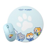 เมาส์ไร้สาย+แผ่นรองเมาส์ Anitech Cat Company (Cat-WMP01-BL) Blue