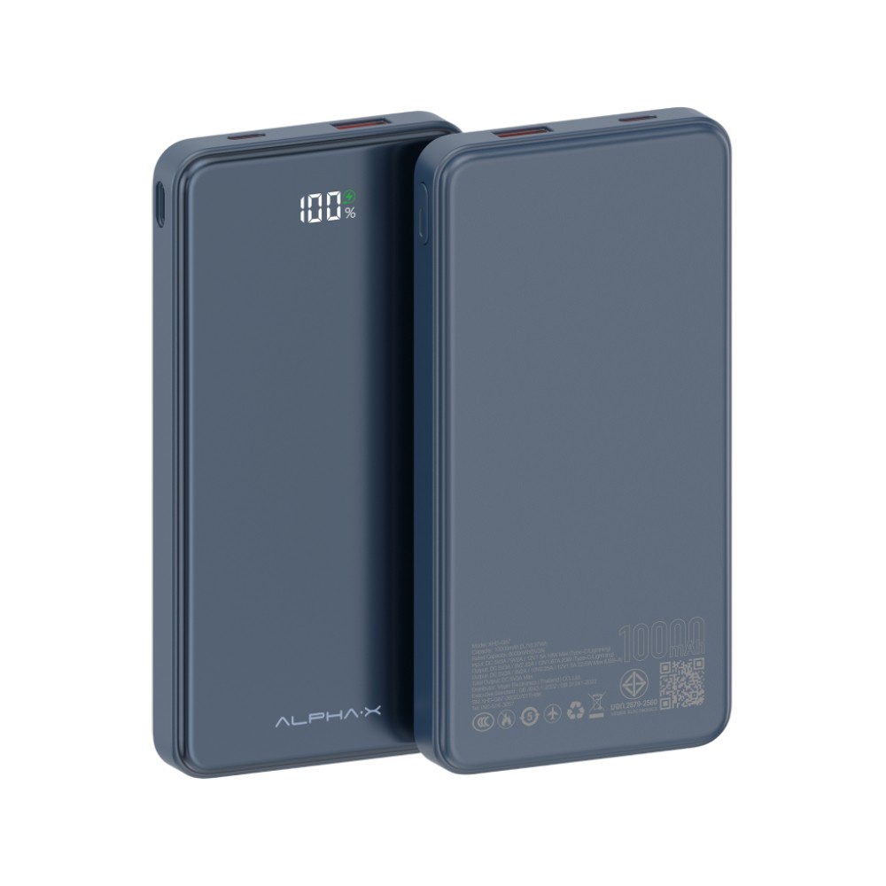 พาวเวอร์แบงค์ ALPHA 10000 mAh ALP10-39PD XHD-G87 Deep Blue CCC