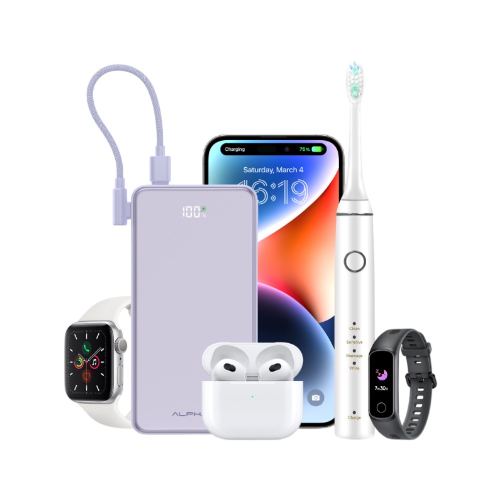 พาวเวอร์แบงค์ ALPHA 10000 mAh ALP10-39PD XHD-G87 Purple CCC