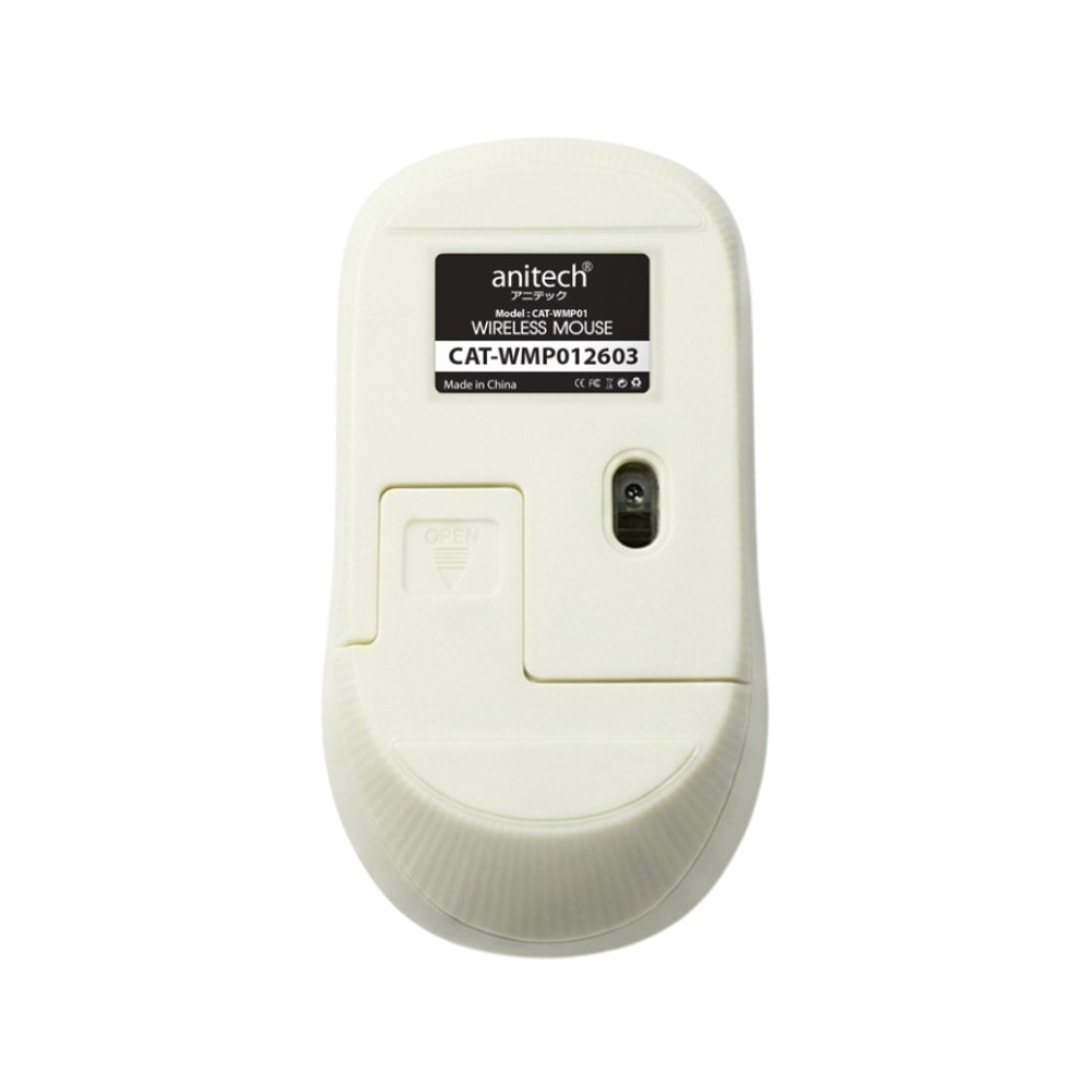 เมาส์ไร้สาย+แผ่นรองเมาส์ Anitech Cat Company (Cat-WMP01-GY) Gray