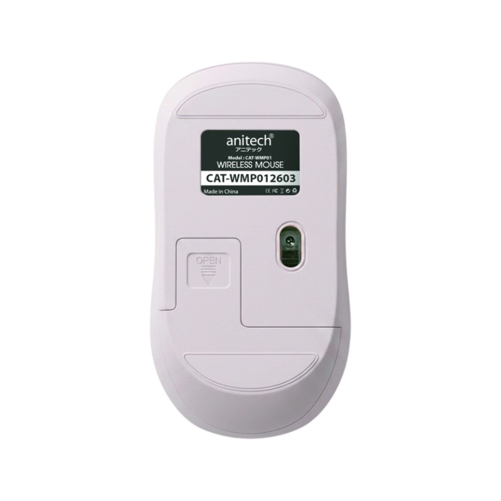 เมาส์ไร้สาย+แผ่นรองเมาส์ Anitech Cat Company (Cat-WMP01-PU) Purple