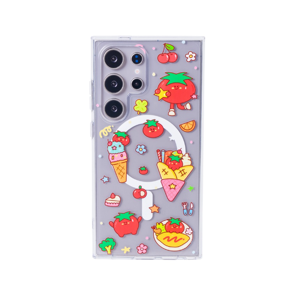FOX x PLEASENJOY เคส Samsung Galaxy S24 Ultra Happy Tomato Magnetic
