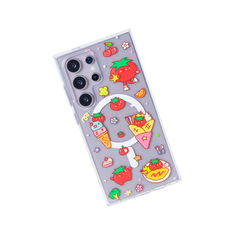 FOX x PLEASENJOY เคส Samsung Galaxy S24 Ultra Happy Tomato Magnetic