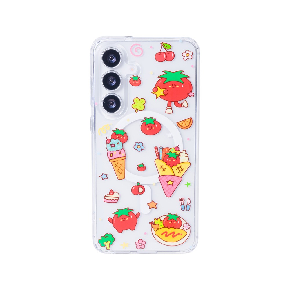 FOX x PLEASENJOY เคส Samsung Galaxy S25 FE Happy Tomato Magnetic