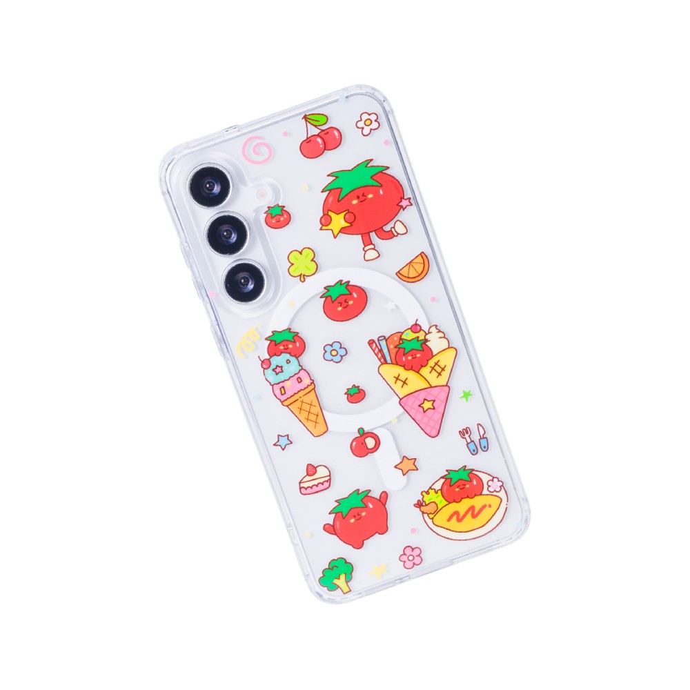 FOX x PLEASENJOY เคส Samsung Galaxy S25 FE Happy Tomato Magnetic