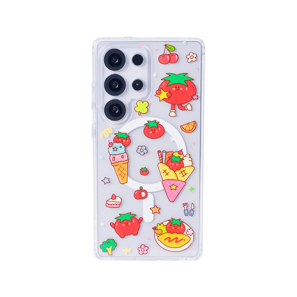 FOX x PLEASENJOY เคส Samsung Galaxy S25 Ultra Happy Tomato Magnetic