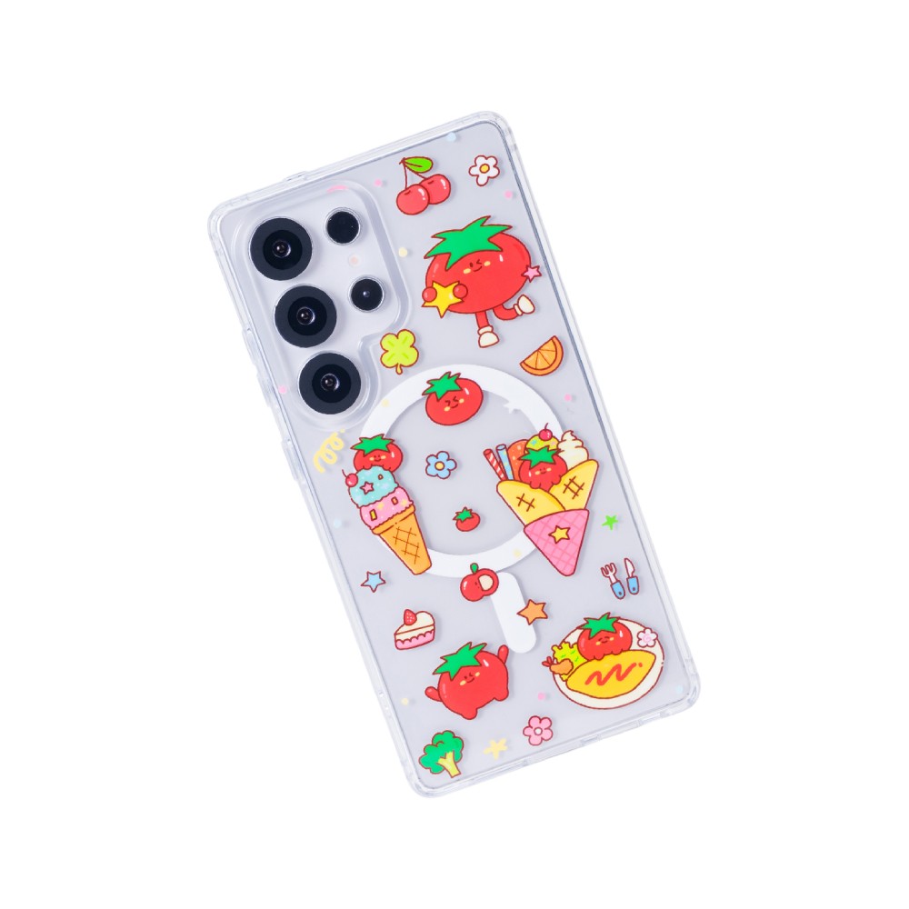 FOX x PLEASENJOY เคส Samsung Galaxy S25 Ultra Happy Tomato Magnetic