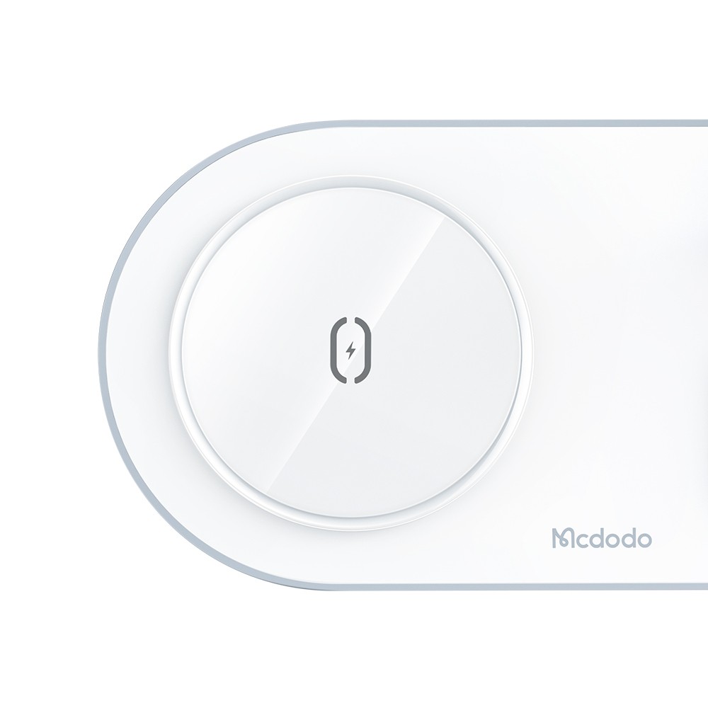 ที่ชาร์จไร้สาย Mcdodo 3 in 1 Wireless Charger Use for USB-A Apple Watch Charger White