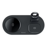ที่ชาร์จไร้สาย Mcdodo 3 in 1 Wireless Charger Use for USB-A Apple Watch Charger Black