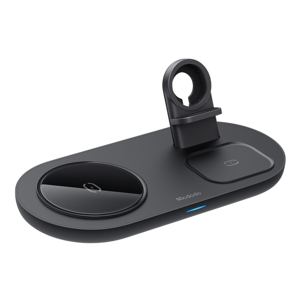 ที่ชาร์จไร้สาย Mcdodo 3 in 1 Wireless Charger Use for USB-A Apple Watch Charger Black