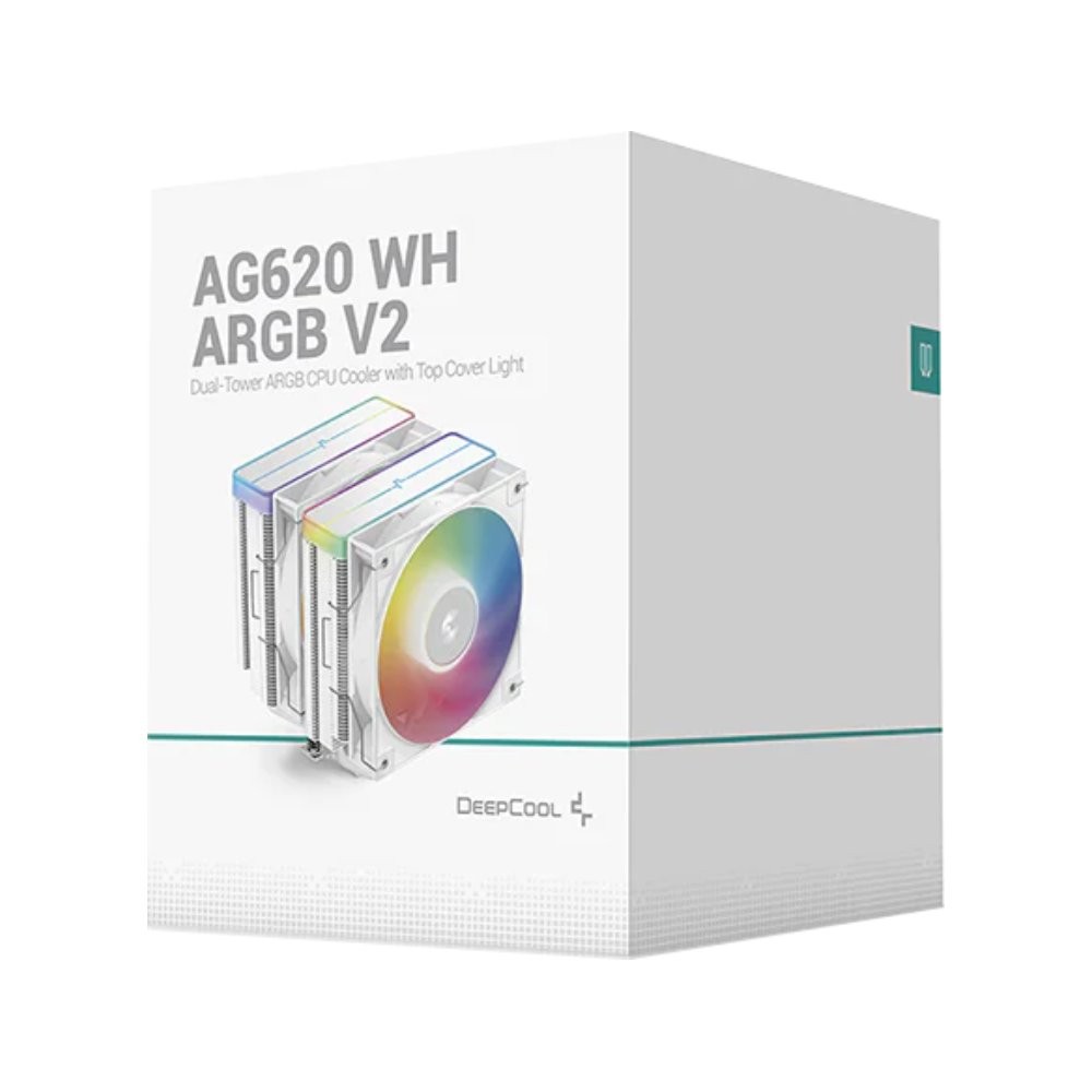 พัดลมซีพียู DEEPCOOL AG620 ARGB V2 CPU Air Cooler White
