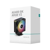 พัดลมซีพียู DEEPCOOL AG400 ARGB V2 CPU Air Cooler Black