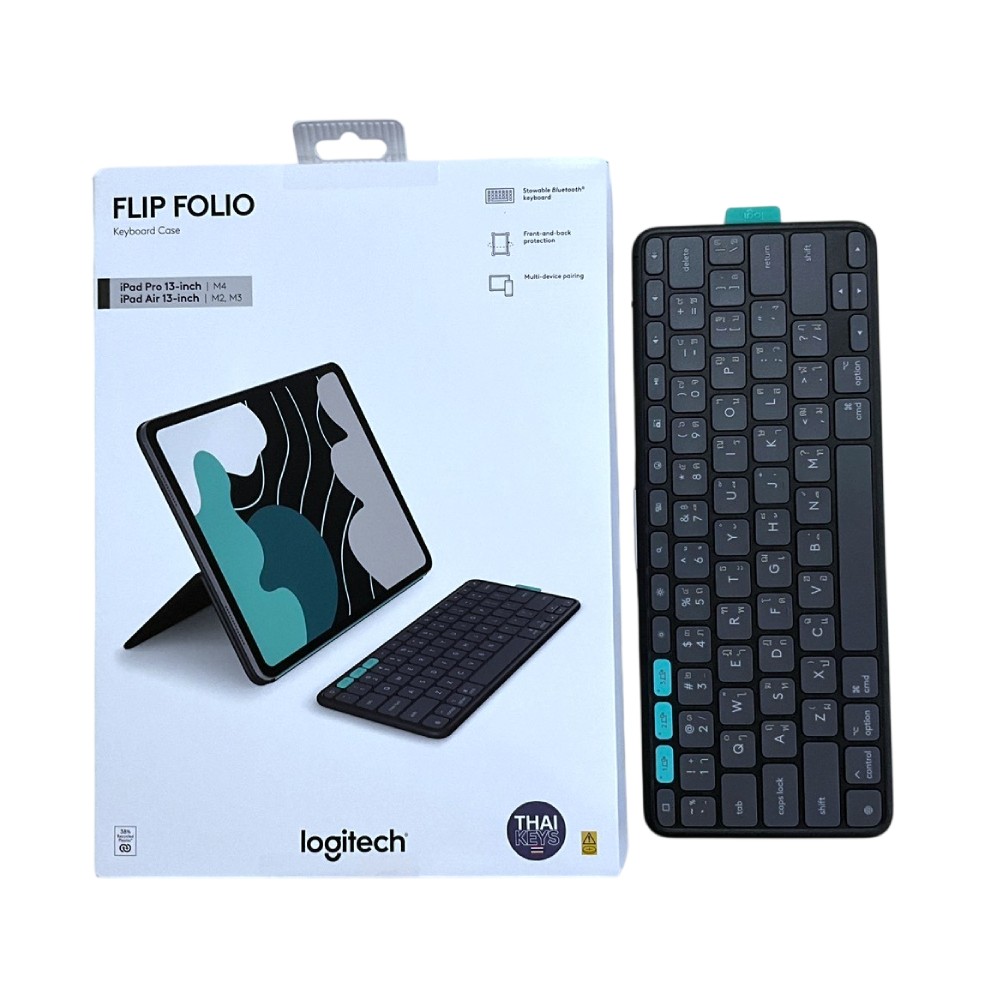 เคสคีย์บอร์ด Logitech iPad Air 6/7/8 11 2026 (M2/M3/M4) & Pro11 (M4/M5) with Keyboard Filp Folio - Graphite