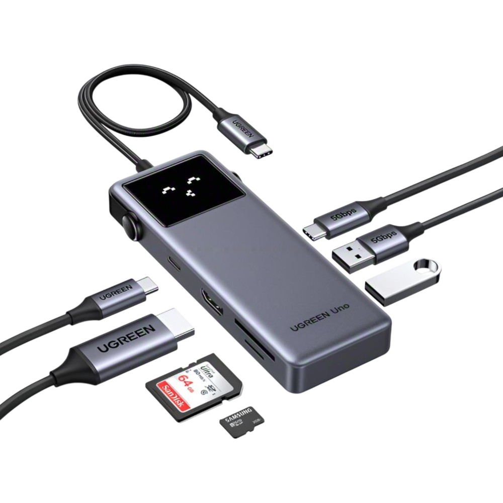 UGREEN 7-in-1 USB-C Hub to HDMI (4K@60Hz) + PD100W (75179) Gray