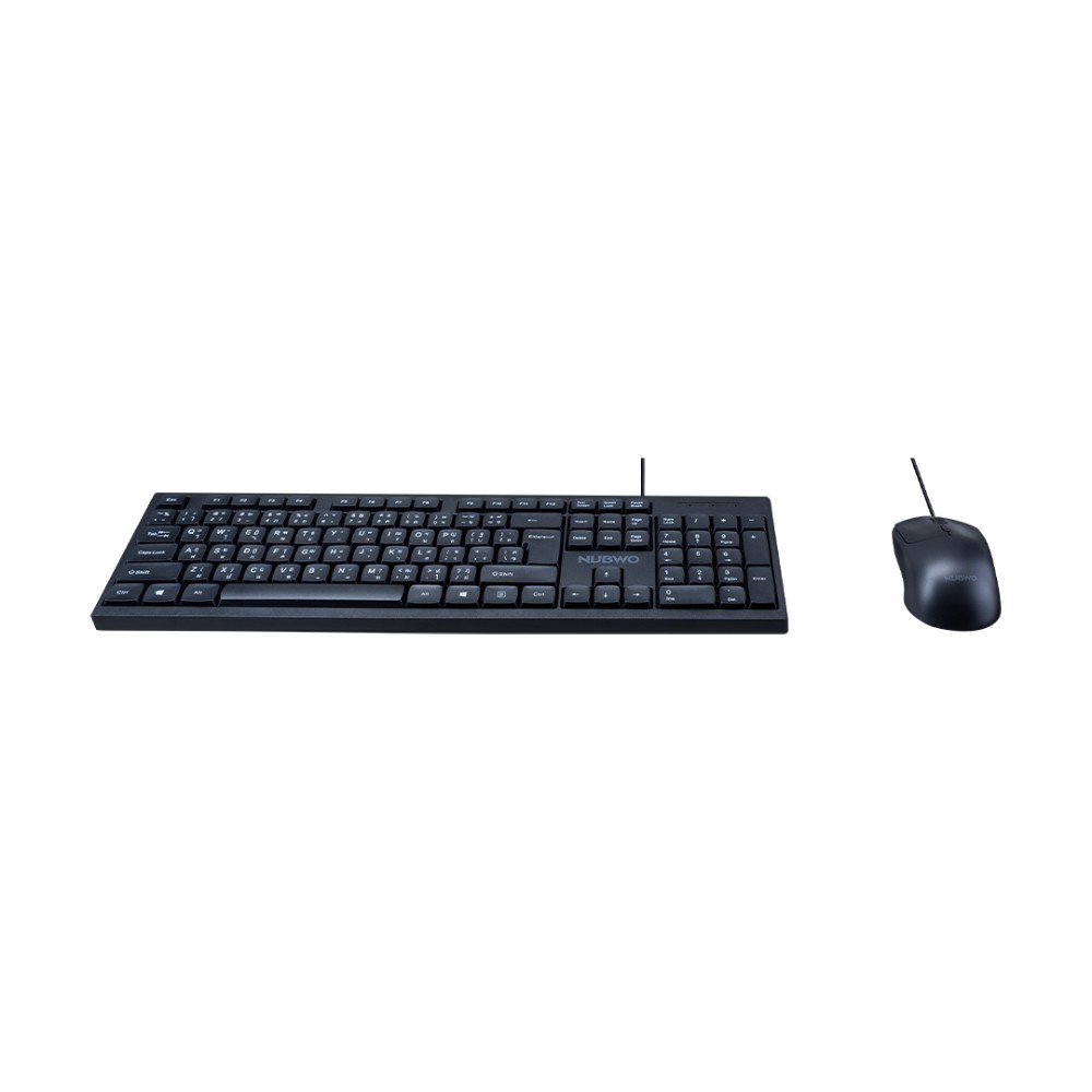 เมาส์และคีย์บอร์ด NUBWO Wired Combo Set NKM646 (TH/EN) Black