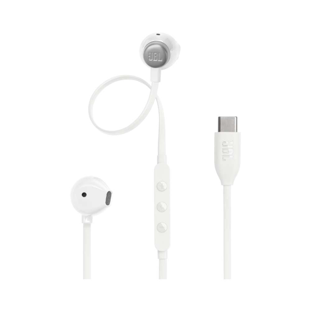 หูฟัง JBL Earbuds with Mic. T305 USB-C Whtie