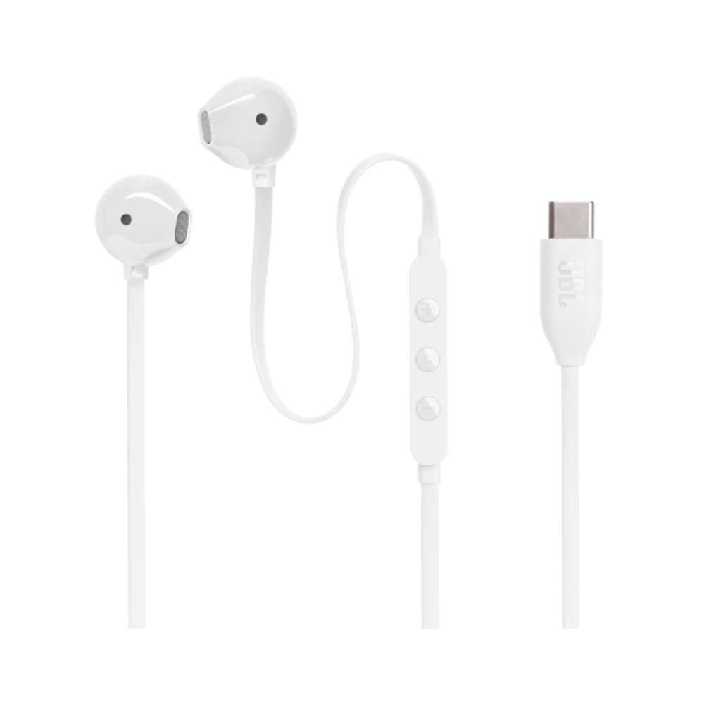หูฟัง JBL Earbuds with Mic. T305 USB-C Whtie