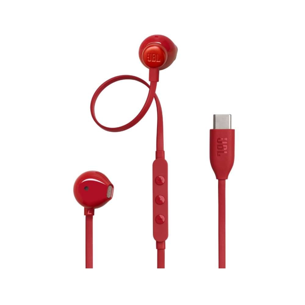 หูฟัง JBL Earbuds with Mic. T305 USB-C Red