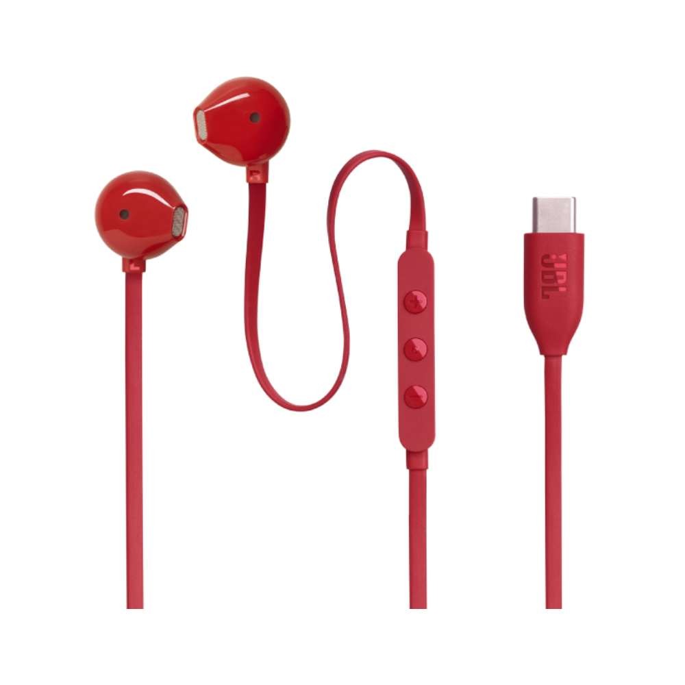 หูฟัง JBL Earbuds with Mic. T305 USB-C Red