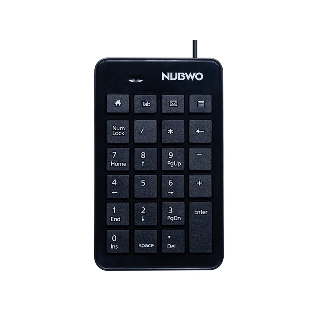 คีย์บอร์ดตัวเลข NUBWO Wired Keyboard Numeric NK22 Black