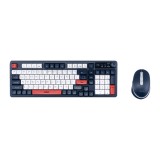 เมาส์และคีย์บอร์ด NUBWO Wireless & Bluetooth Combo Set NKM647 (TH/EN) Dark Blue