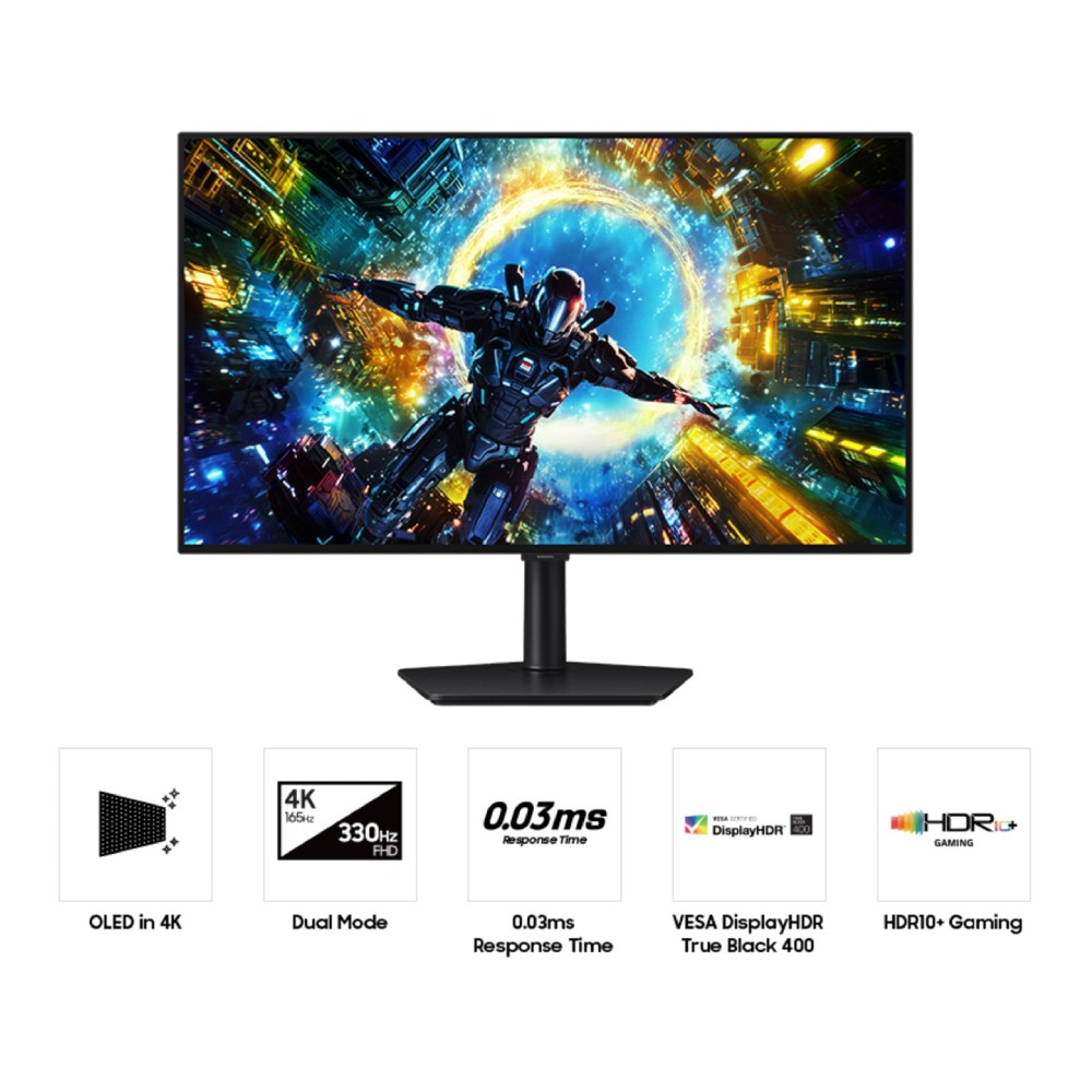 จอมอนิเตอร์ SAMSUNG Odyssey G7 LS32HG732SEXXT Gaming Monitor (OLED 4K 165Hz/FHD 330 Hz)