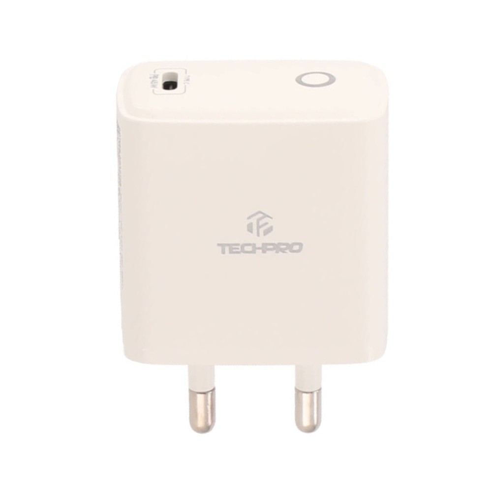 อะแดปเตอร์ TECHPRO Wall USB Charger 1 USB-C (PD45W) TP-WC05 White