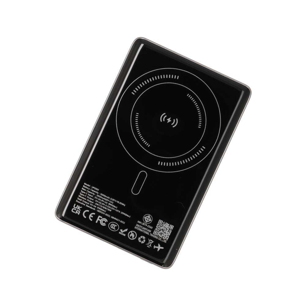 พาวเวอร์แบงค์ TECHPRO 5000 mAh Super Slim Magnet Wireless/Type-C (CCC) Black