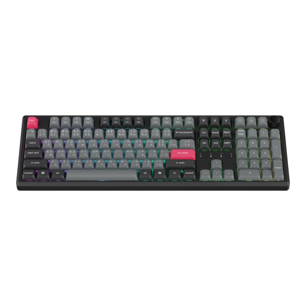 คีย์บอร์ดเกมมิ่ง Keychron C100 TMR 8K Wired Hot-swappable RGB Backlight Magnetic Switch - Carbon Black