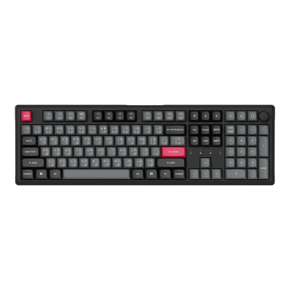 คีย์บอร์ดเกมมิ่ง Keychron C100 TMR 8K Wired Hot-swappable RGB Backlight Magnetic Switch - Carbon Black