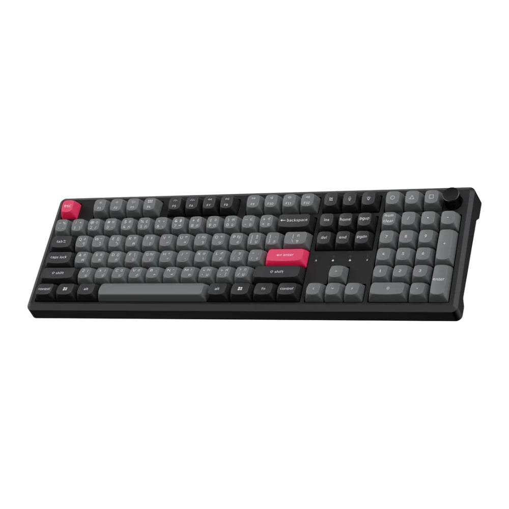 คีย์บอร์ดเกมมิ่ง Keychron C100 TMR 8K Wired Hot-swappable RGB Backlight Magnetic Switch - Carbon Black
