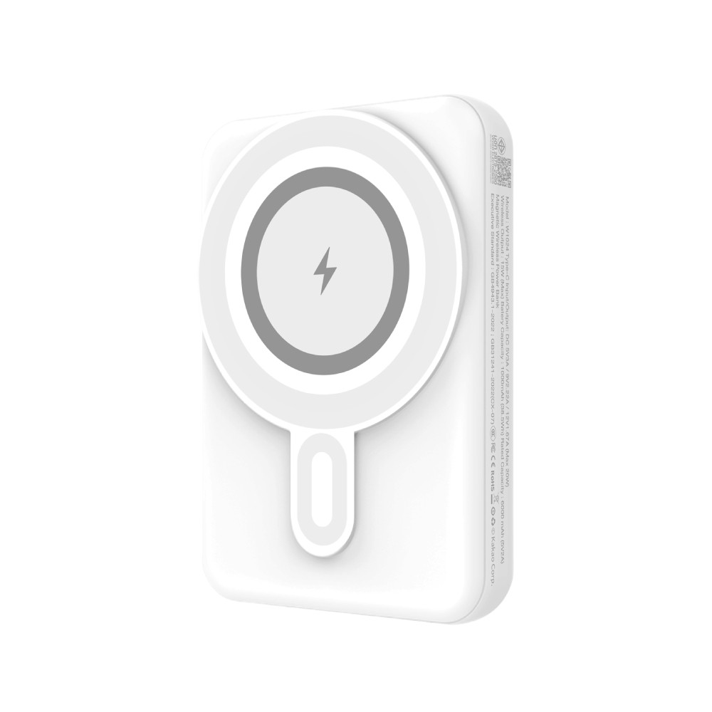QPLUS x KAKAO Friends พาวเวอร์แบงค์ Mini Magnetic Wireless 10000 mAh 15W W1024 (CCC) Meow Meow White