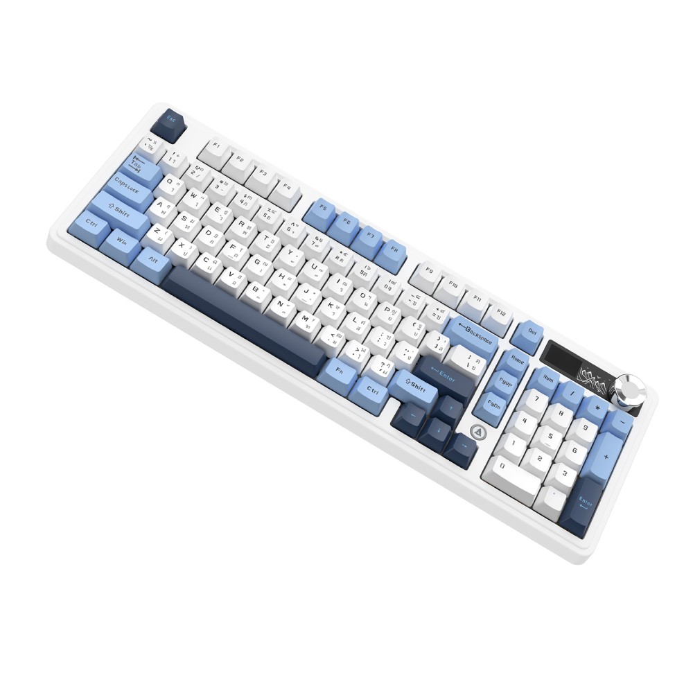 คีย์บอร์ดเกมมิ่ง Ajazz AK980 V2 LCD Cloud High Silent Switch