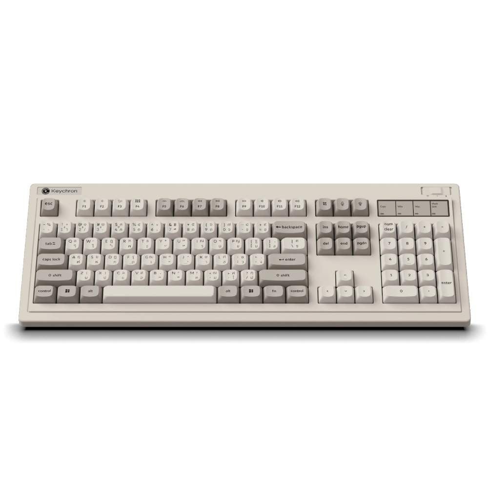 คีย์บอร์ดเกมมิ่ง Keychron R6 Swappable RGB Backlight Silent Banana Switch - Retro