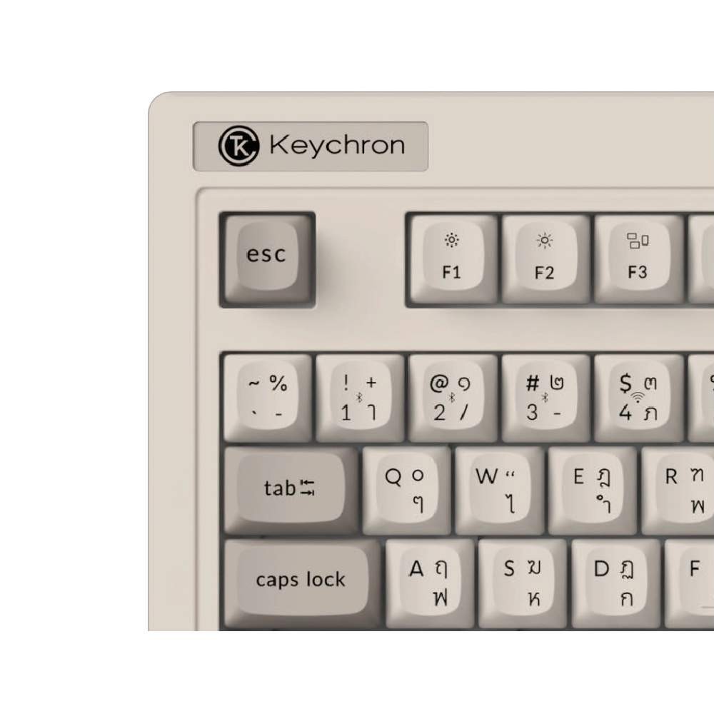 คีย์บอร์ดเกมมิ่ง Keychron R6 Swappable RGB Backlight Silent Banana Switch - Retro
