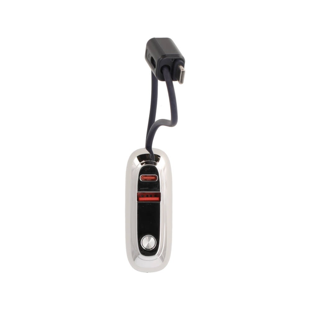 พาวเวอร์แบงค์ TECHPRO 10000 mAh Built-In Cable 22.5W UP1001 (CCC) Navy Blue