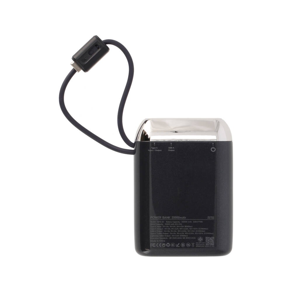 พาวเวอร์แบงค์ TECHPRO 20000 mAh Built-In Cable 22.5W 1076-2D (CCC) Navy Blue