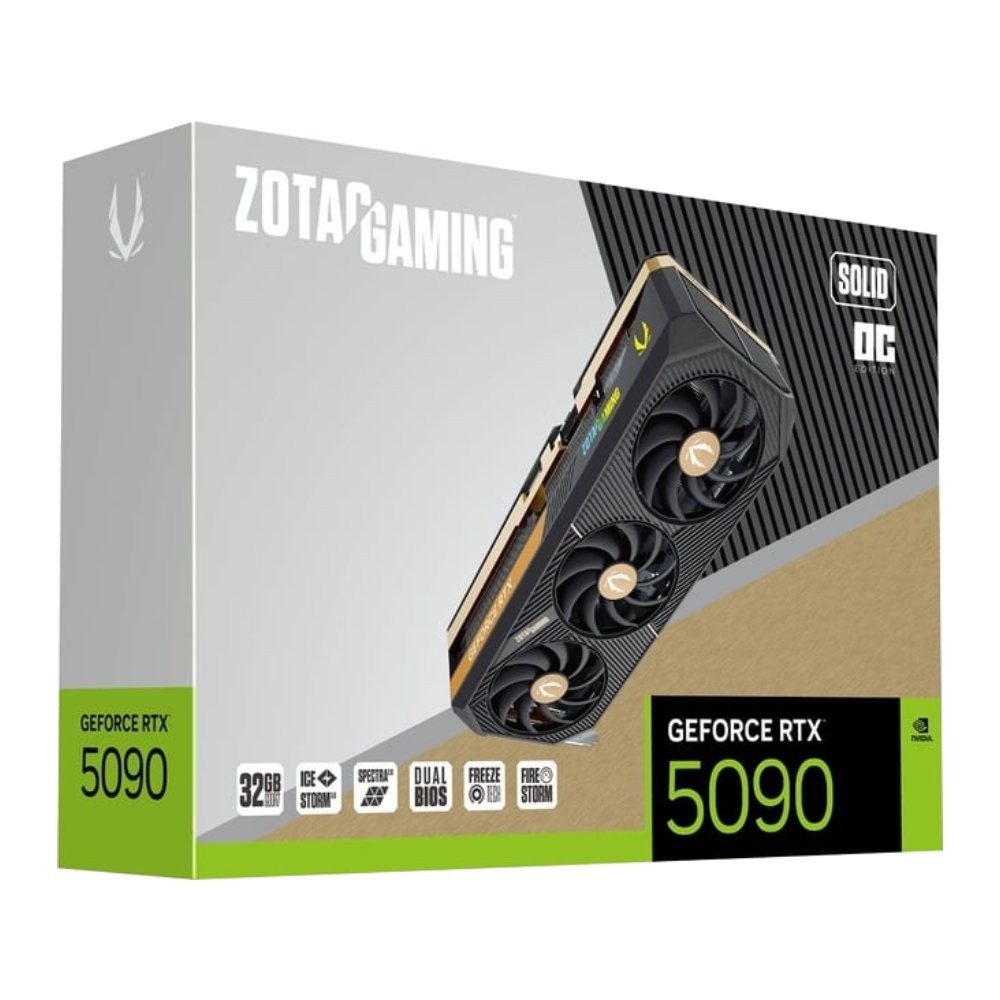 การ์ดจอ ZOTAC GAMING GEFORCE RTX 5090 SOLID OC 32GB GDDR7 512-bit