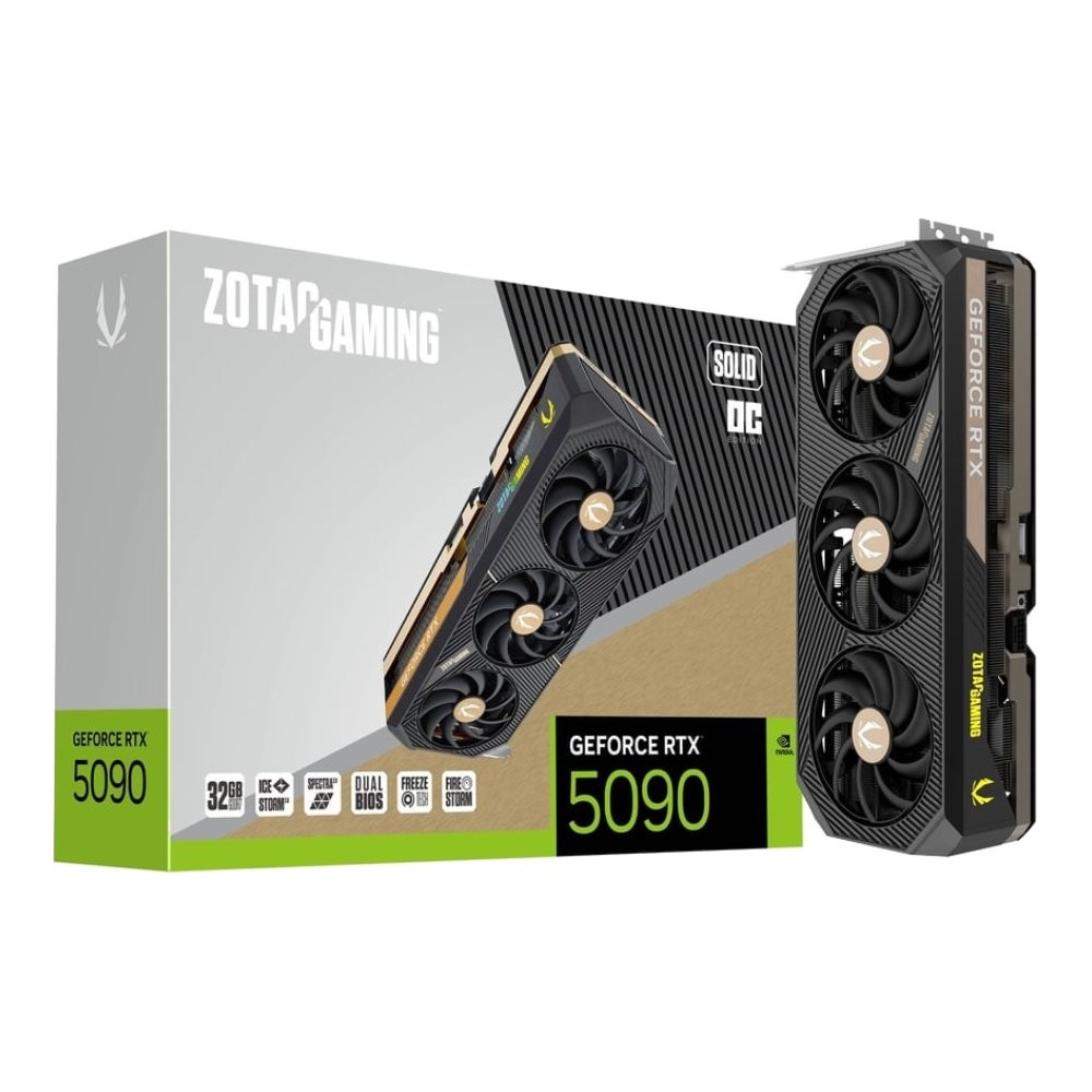 การ์ดจอ ZOTAC GAMING GEFORCE RTX 5090 SOLID OC 32GB GDDR7 512-bit