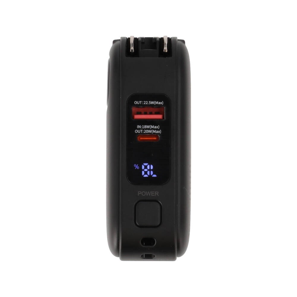 พาวเวอร์แบงค์ TECHPRO 15,000 mAh Built-In Cable 3-in-1 22.5W UP1501 (CCC) Black