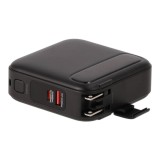 พาวเวอร์แบงค์ TECHPRO 15,000 mAh Built-In Cable 3-in-1 22.5W UP1501 (CCC) Black