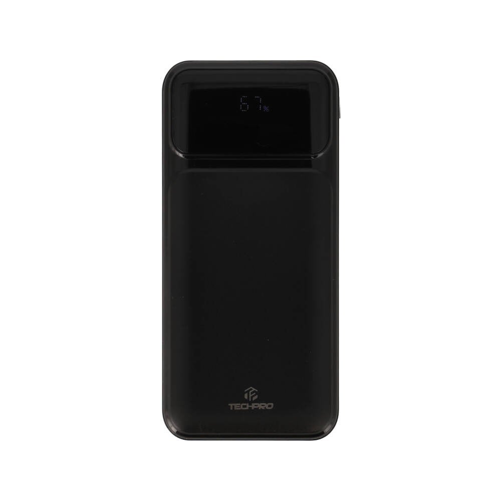 พาวเวอร์แบงค์ TECHPRO 20,000 mAh Built in Cable 22.5W C20 (CCC) Black