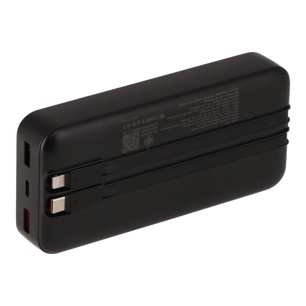 พาวเวอร์แบงค์ TECHPRO 20,000 mAh Built in Cable 22.5W C20 (CCC) Black