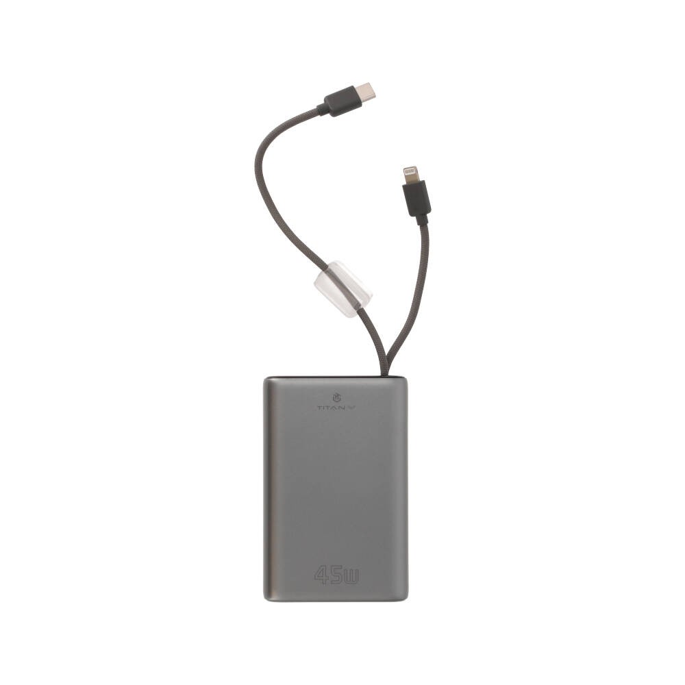 พาวเวอร์แบงค์ TITANV 20,000 mAh Colorful Screen with Built-in Cables 45W 1076-2A (CCC) Gray