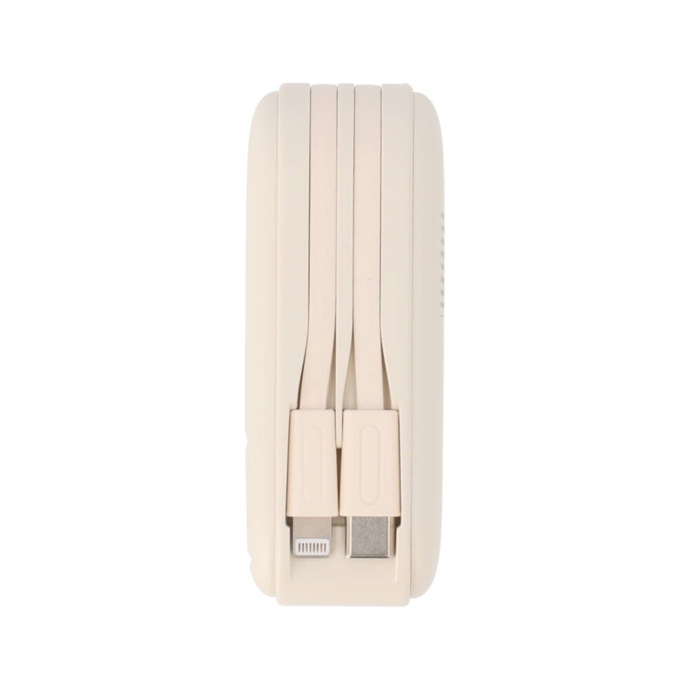 พาวเวอร์แบงค์ TECHPRO 15,000 mAh Built-In Cable 3-in-1 22.5W UP1501 (CCC) Cream